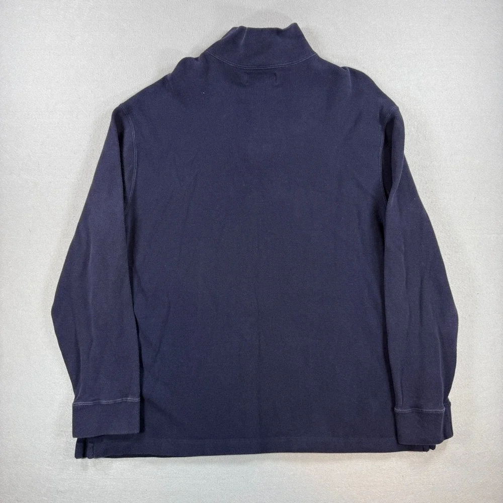 Polo Ralph Lauren 1/4 Zip Pullover Mens 2XL Navy Blue Sweater Cotton Long Sleeve